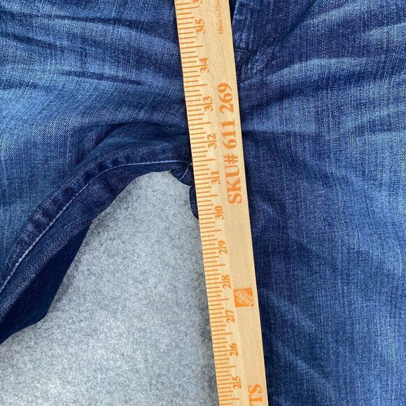 7 For All Mankind Jeans Womens 26 Roxanne Dark Blue Skinny Stretch Denim 30x31 - Picture 8 of 13